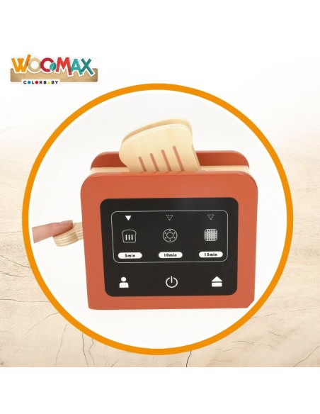 Toy toaster Woomax 10 Pieces 18,5 x 12,5 x 7,5 cm (4 Units)