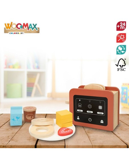 Toy toaster Woomax 10 Pieces 18,5 x 12,5 x 7,5 cm (4 Units)