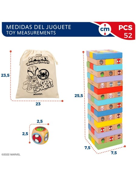 Construction set Spidey 52 Pieces (6 Units)