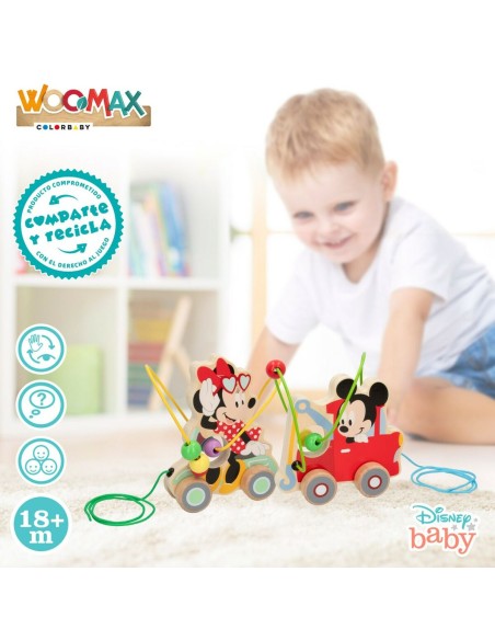 Pull-along toy Disney Wood (6 Units)