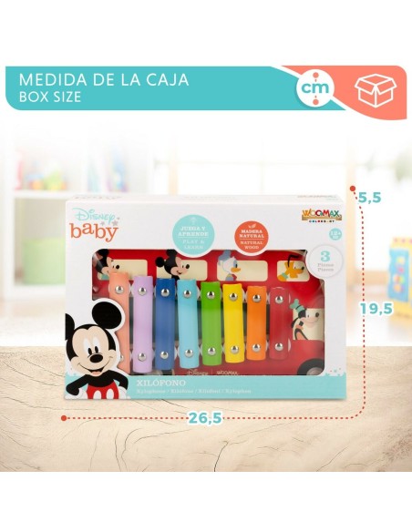 Xylophone Disney Wood Plastic 26 x 2,2 x 15 cm (6 Units)