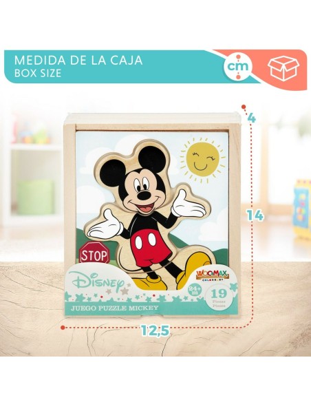 Child's Wooden Puzzle Disney + 2 Years (12 Units)