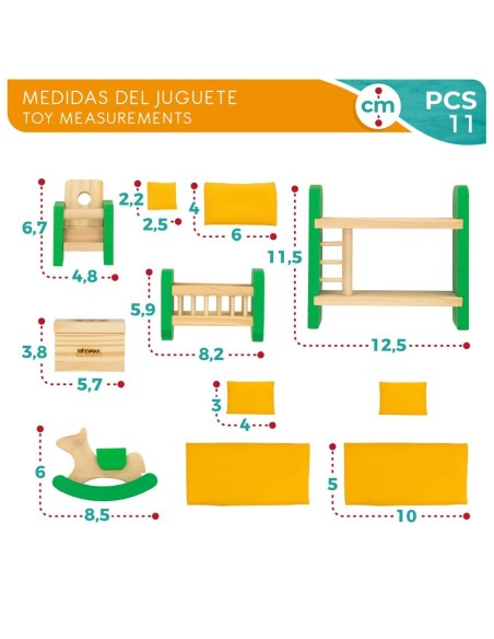 Doll's house bedroom Woomax (6 Units)