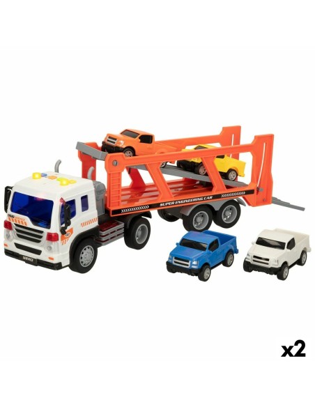 Truck Carrier and Friction Cars Speed & Go 37,5 x 12,5 x 10 cm (2 Units)