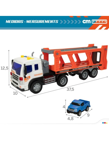 Truck Carrier and Friction Cars Speed & Go 37,5 x 12,5 x 10 cm (2 Units)