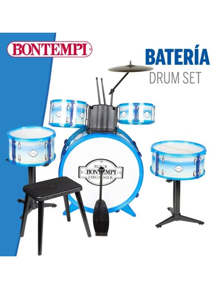 Drums Bontempi Blue Plastic 85 x 68 x 65 cm (9 Pieces) (2 Units)
