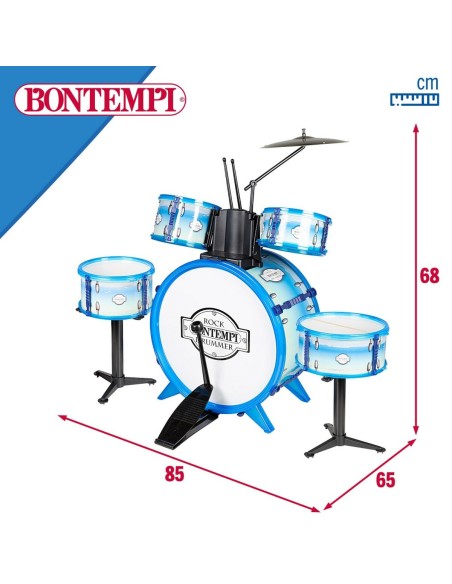 Drums Bontempi Blue Plastic 85 x 68 x 65 cm (9 Pieces) (2 Units)