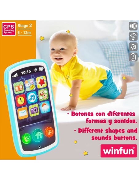 Toy telephone Winfun 7,5 x 14 x 2 cm (6 Units)