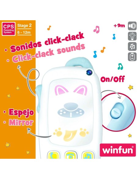 Toy telephone Winfun White 9 x 15,5 x 3,8 cm (6 Units)
