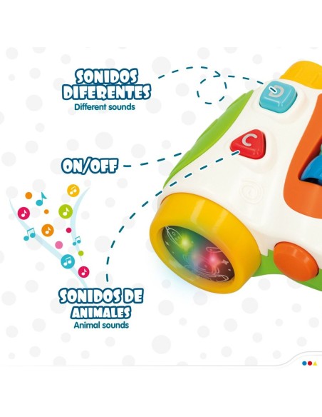 Interactive Toy for Babies Colorbaby Binoculars 13,5 x 6 x 10,5 cm (6 Units)