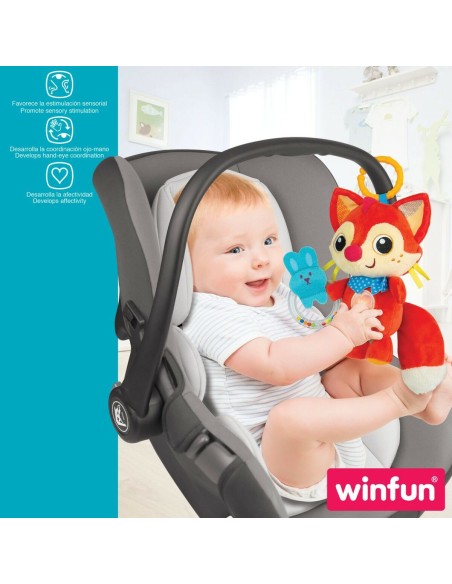 Rattle Cuddly Toy Winfun Fox 13,5 x 26,5 x 7,5 cm (6 Units)
