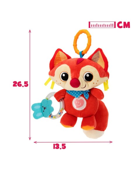 Rattle Cuddly Toy Winfun Fox 13,5 x 26,5 x 7,5 cm (6 Units)