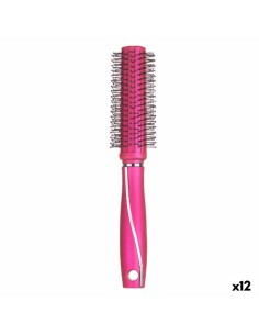 Round Brush Berilo 354 Fuchsia Silicone Plastic (12 Units)