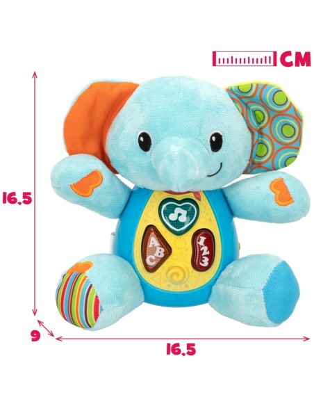 Soft toy with sounds Winfun Elephant 17 x 17,5 x 10 cm (6 Units)
