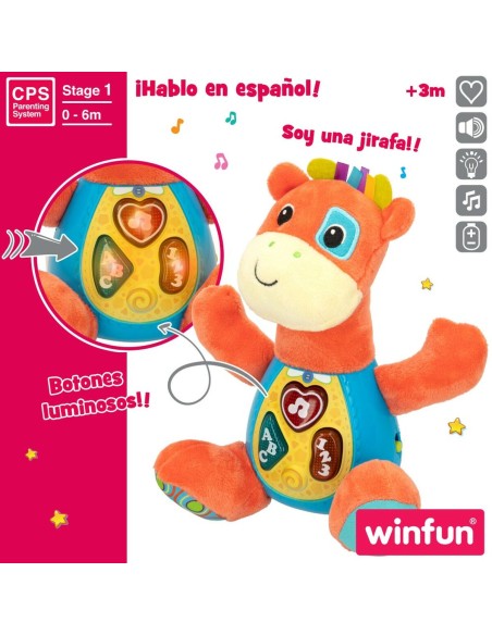 Soft toy with sounds Winfun Giraffe 18 x 19 x 8,5 cm (6 Units)