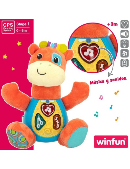 Soft toy with sounds Winfun Giraffe 18 x 19 x 8,5 cm (6 Units)