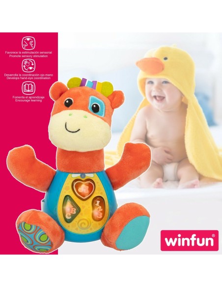 Soft toy with sounds Winfun Giraffe 18 x 19 x 8,5 cm (6 Units)