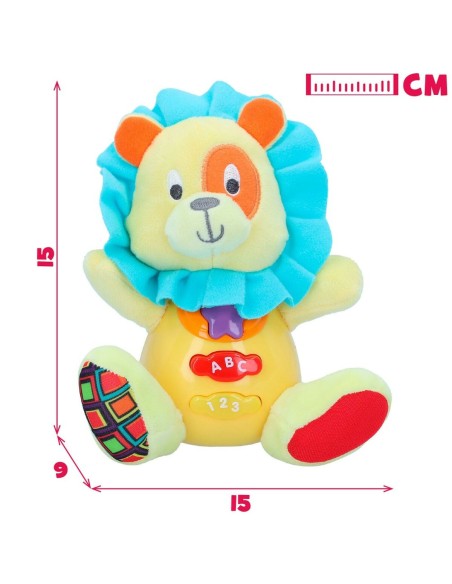 Soft toy with sounds Winfun Lion 15 x 15 x 9 cm (6 Units)