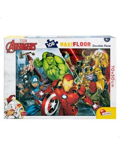 Child's Puzzle The Avengers Double-sided 108 Pieces 70 x 1,5 x 50 cm (6 Units) 2