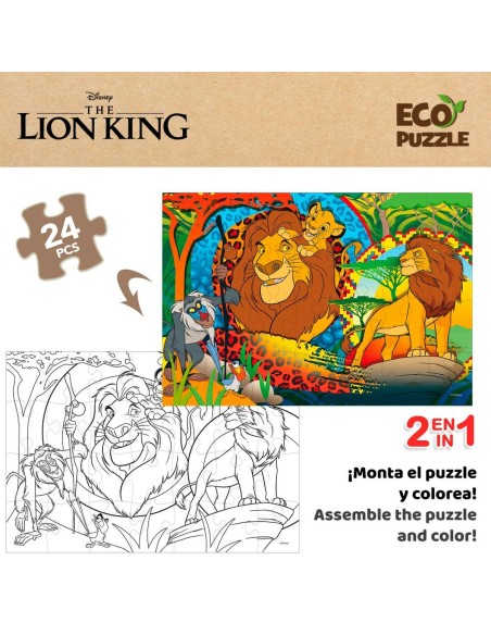 Child's Puzzle The Lion King Double-sided 24 Pieces 70 x 1,5 x 50 cm (12 Units)