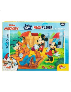 Child's Puzzle Mickey Mouse Double-sided 108 Pieces 70 x 1,5 x 50 cm (6 Units) 2