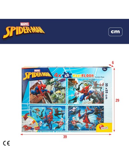 Child's Puzzle Spider-Man Double-sided 4-in-1 48 Pieces 35 x 1,5 x 25 cm (6 Units)