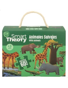 Child's Puzzle Colorbaby Wild Animals 60 Pieces 60 x 44 cm (6 Units) 2