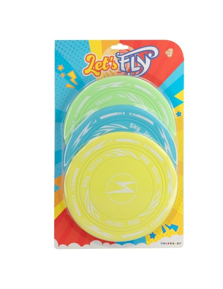 Frisbee Colorbaby Let's fly Flexible Ø 18,5 cm 3 Pieces 12 Units