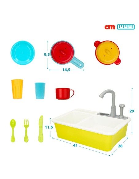 Toy kitchen Colorbaby 22 Pieces 42 x 29 x 28 cm Accessories Sink