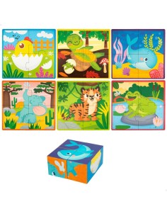 3D Puzzle Lisciani 4 Pieces 22 x 23 x 1 cm (6 Units) animals 2