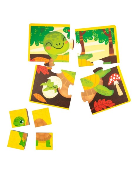 3D Puzzle Lisciani 4 Pieces 22 x 23 x 1 cm (6 Units) animals