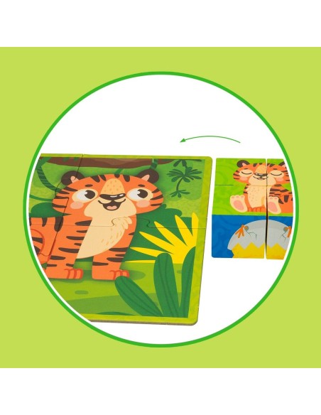 3D Puzzle Lisciani 4 Pieces 22 x 23 x 1 cm (6 Units) animals