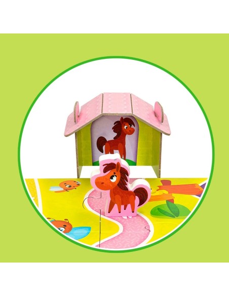 Child's Puzzle Lisciani Farm 27 Pieces 48 x 1 x 36 cm (6 Units)