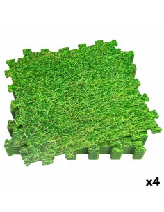 Child's Puzzle Aktive Grass 8 Pieces Eva Rubber 50 x 0,4 x 50 cm (4 Units)
