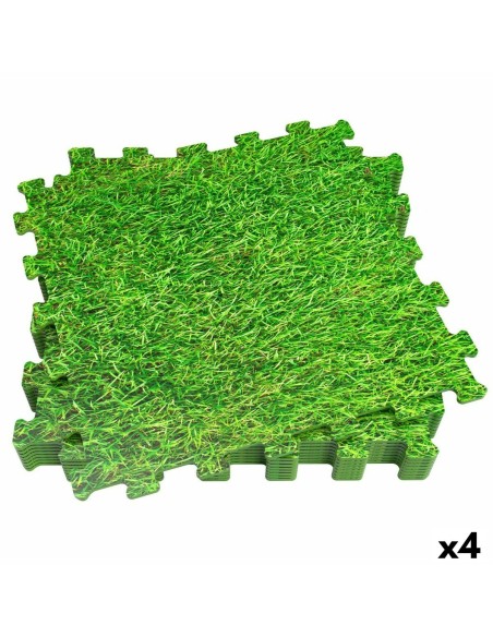 Child's Puzzle Aktive Grass 8 Pieces Eva Rubber 50 x 0,4 x 50 cm (4 Units)