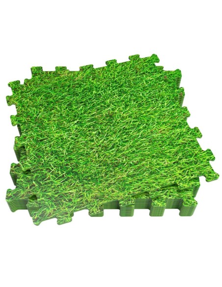 Child's Puzzle Aktive Grass 8 Pieces Eva Rubber 50 x 0,4 x 50 cm (4 Units)