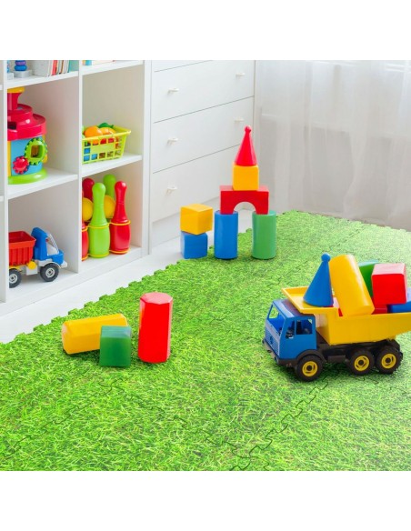 Child's Puzzle Aktive Grass 8 Pieces Eva Rubber 50 x 0,4 x 50 cm (4 Units)