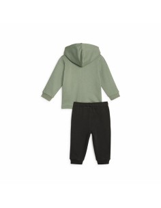 Baby's Tracksuit Puma Minicats Colorblockk Black Green 2