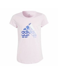 Child's Short Sleeve T-Shirt Adidas Graphic Pink