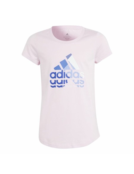 Child's Short Sleeve T-Shirt Adidas Graphic Pink
