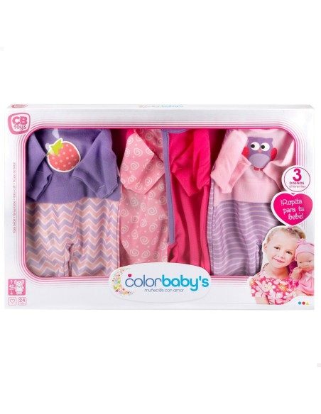 Doll's clothes Colorbaby 3 Pieces 6 Units