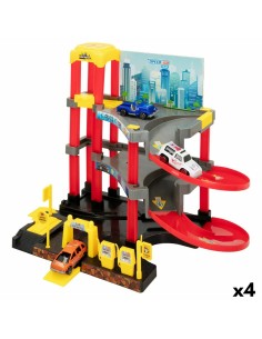 Car park with Cars Speed & Go 37 x 29 x 25 cm (4 Units)