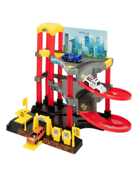 Car park with Cars Speed & Go 37 x 29 x 25 cm (4 Units)