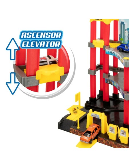 Car park with Cars Speed & Go 37 x 29 x 25 cm (4 Units)