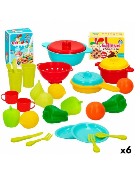 Toy Food Set Colorbaby Kitchenware and utensils 31 Pieces (6 Units)