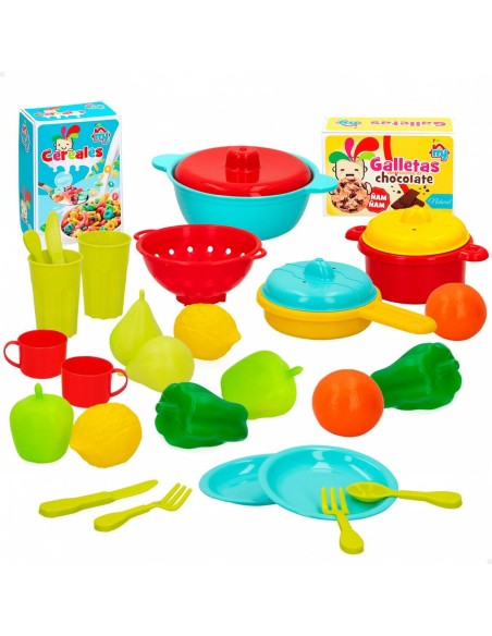 Toy Food Set Colorbaby Kitchenware and utensils 31 Pieces (6 Units)