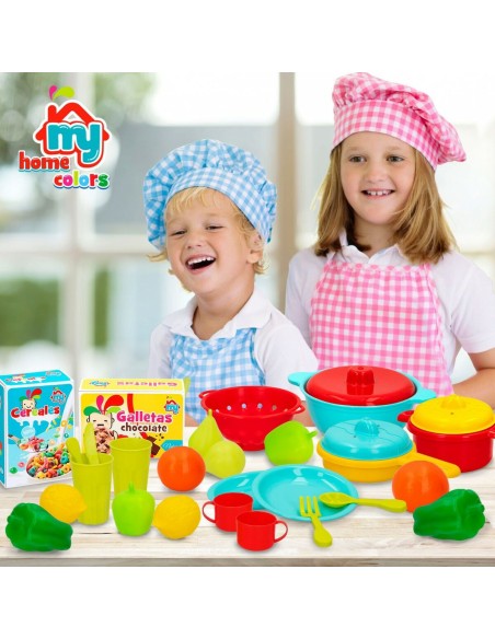 Toy Food Set Colorbaby Kitchenware and utensils 31 Pieces (6 Units)