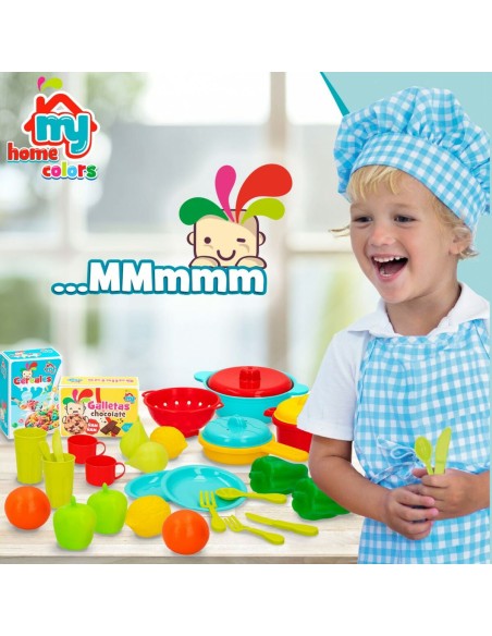 Toy Food Set Colorbaby Kitchenware and utensils 31 Pieces (6 Units)