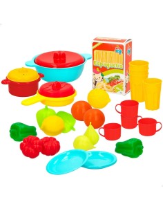 Toy Food Set Colorbaby Kitchenware and utensils 31 Pieces (6 Units) 2