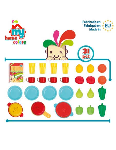 Toy Food Set Colorbaby Kitchenware and utensils 31 Pieces (6 Units)